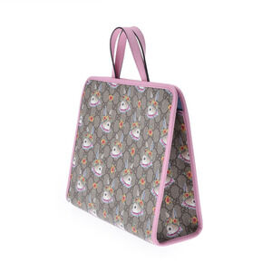 Gucci Leather Yuko Pink Tan Beige Higuchi Handbag
